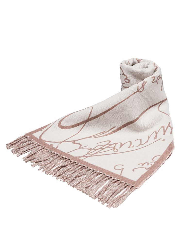 Berluti（ベルルッティ） スクリット フリンジ カシミア マフラー