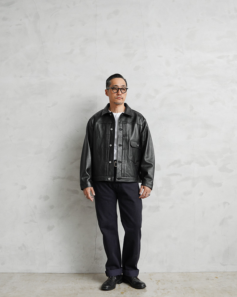 HOUSTON（ヒューストン） 8215 カウレザートラックジャケット 1st