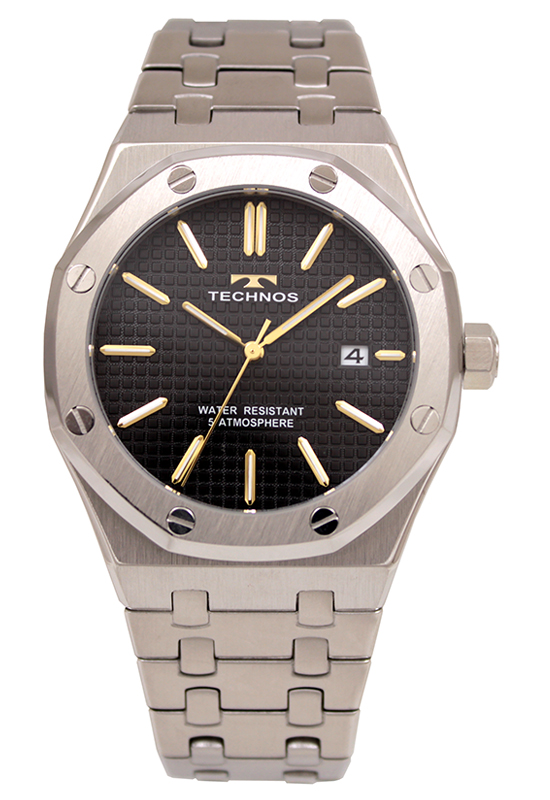 TECHNOS（テクノス） T9C07 オールステンレス 三針 カレンダー付