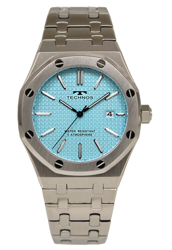 TECHNOS（テクノス） T9C07 オールステンレス 三針 カレンダー付