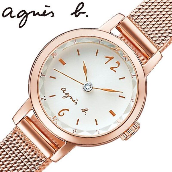 agnes b.（アニエスベー） 腕時計 レディース 女性 ホワイト ピンク