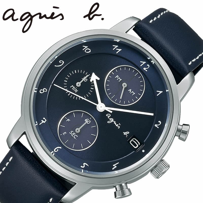 アニエスベー 腕時計 マルチェロ agnes b. marcello! メンズ ネイビー