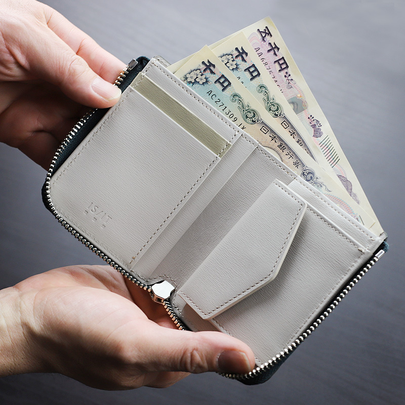 IS/IT（イズイット） パイソン小物 二つ折り財布 L字ファスナー 札入れ