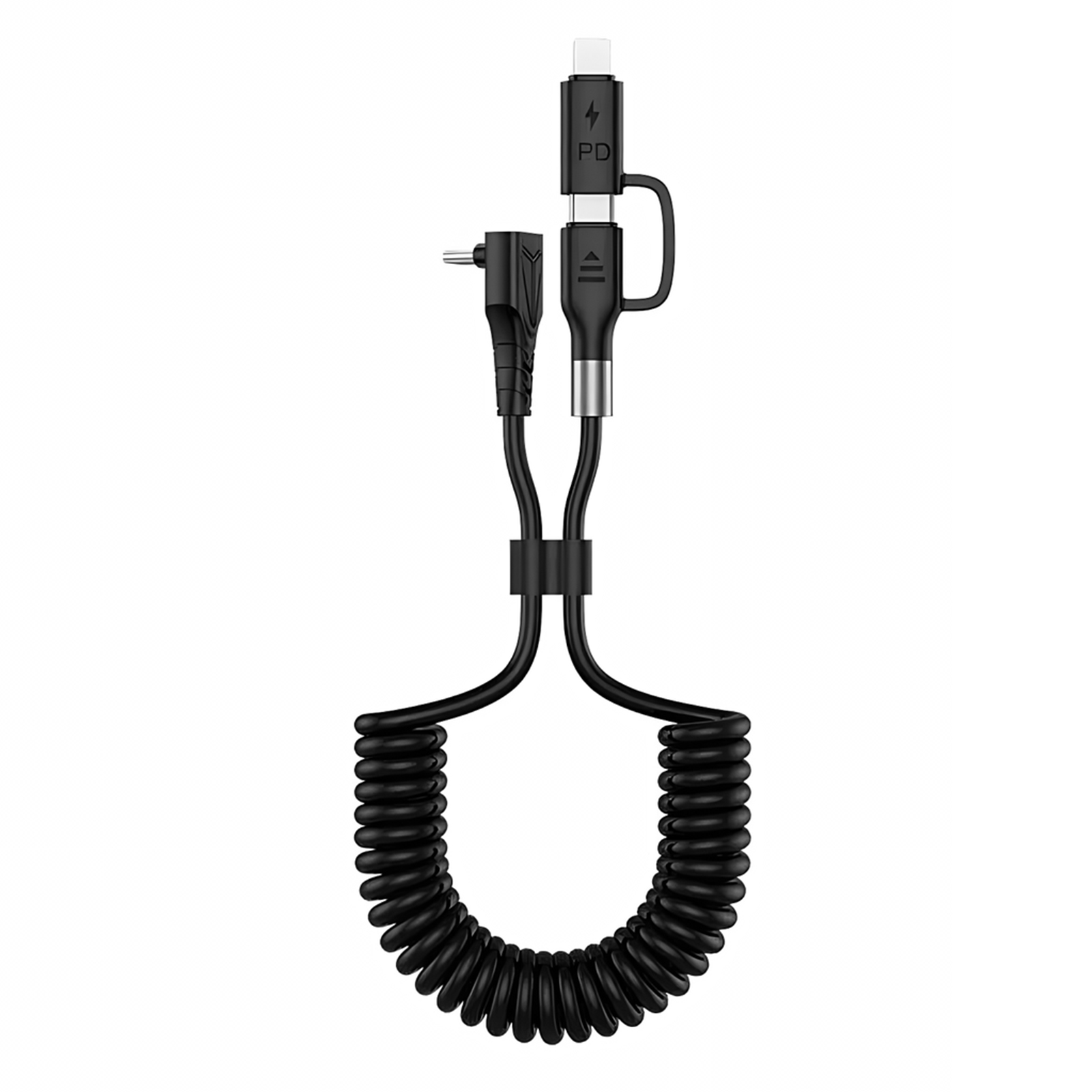 トヨタ プリウス 50系 2in1 USB-C ライトニングケーブル カールコード