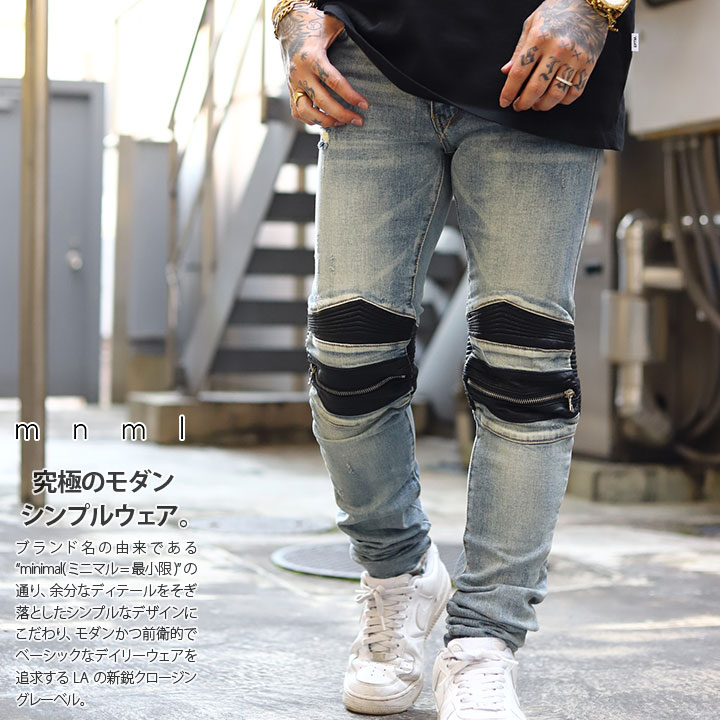 mnml（ミニマル） ジーンズ デニム ロングパンツ スリム スキニー
