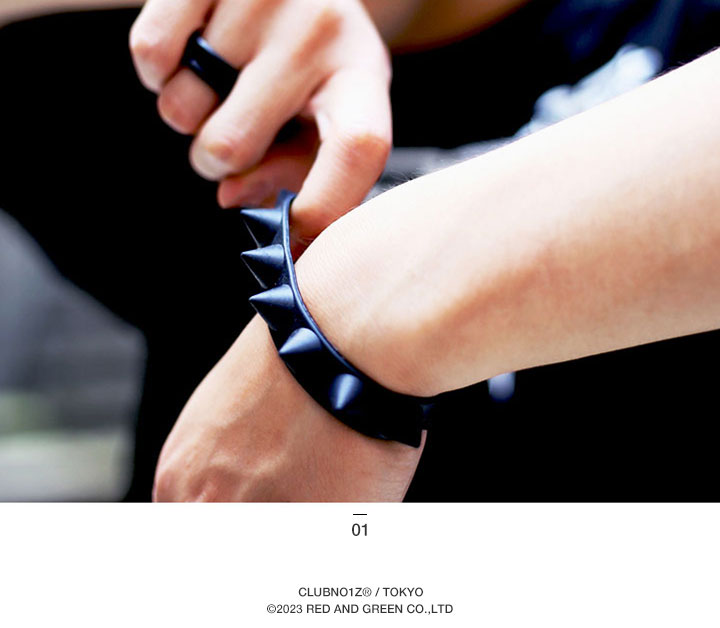 クラブノイズ CLUB NO1Z スタッズ ブレスレット ラバーブレス : 本格派