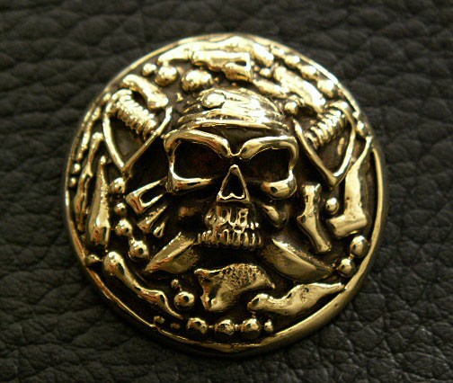 ブラスコンチョ 真鍮 ねじ式コンチョ レザークラフト カスタムパーツ