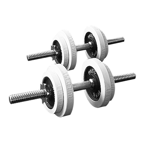 WILD FIT（ワイルドフィット） ダンベルセット 20kg 白ラバー / 筋トレ