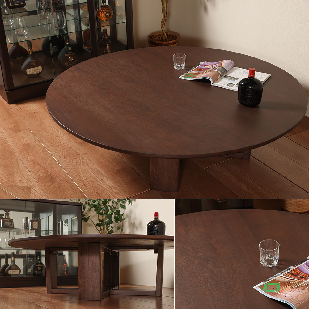 座卓 センターテーブル 135cm ちゃぶ台 無垢 天然木 おしゃれ 木目