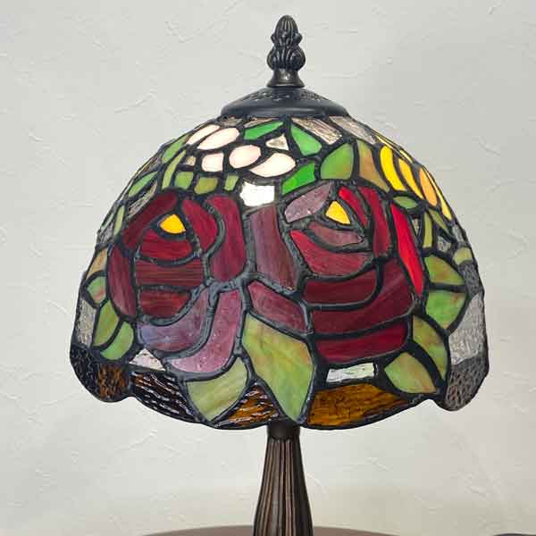 ステンドランプ クラシックローズ ランプ ステンドガラス スタンド照明