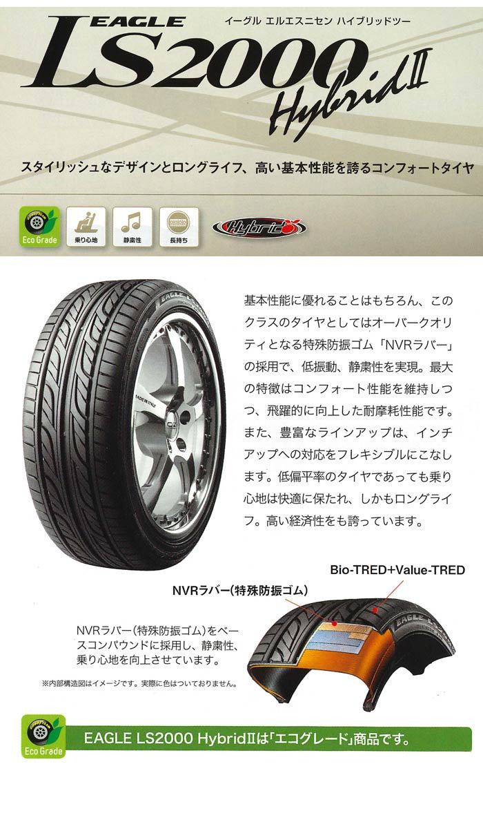 EAGLE LS サマータイヤ 165/50R15 73V グッドイヤー LS2000 HybridII