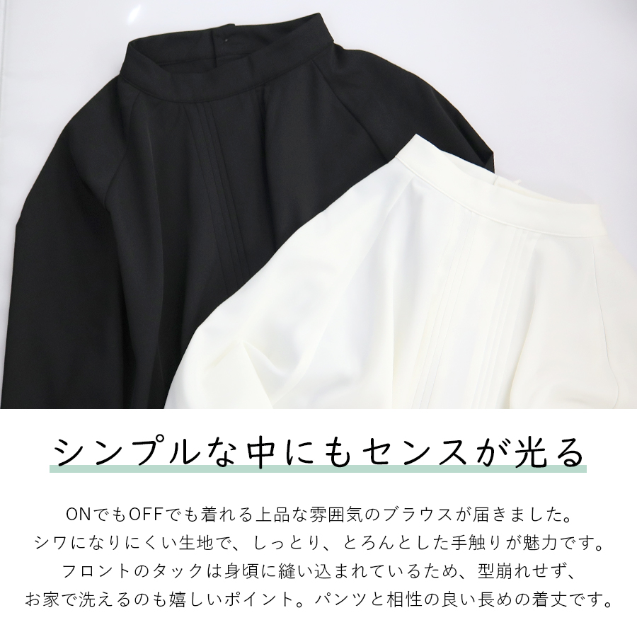 フロントタックデザイン後ろ開きブラウス s.t.closet frabjous : W