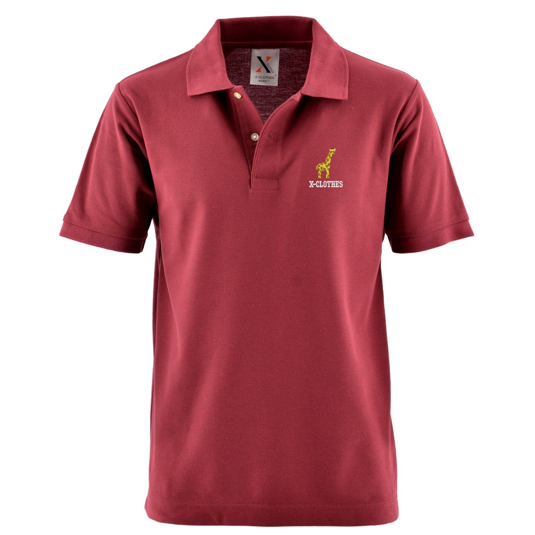 ラクダ 刺繍 メンズ ポロシャツ 半袖 服 グッズ キリン シマウマ 龍 得