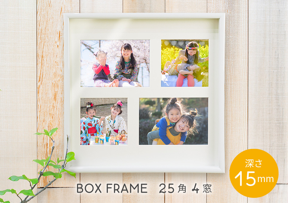 万丈（VANJOH） ボックスフレーム BOXフレーム 25角 4窓 マット付き