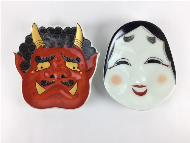 有田焼 幸楽窯 銘々皿（おふくさん / 泣いた赤鬼）【皿 10cm 食器 節分