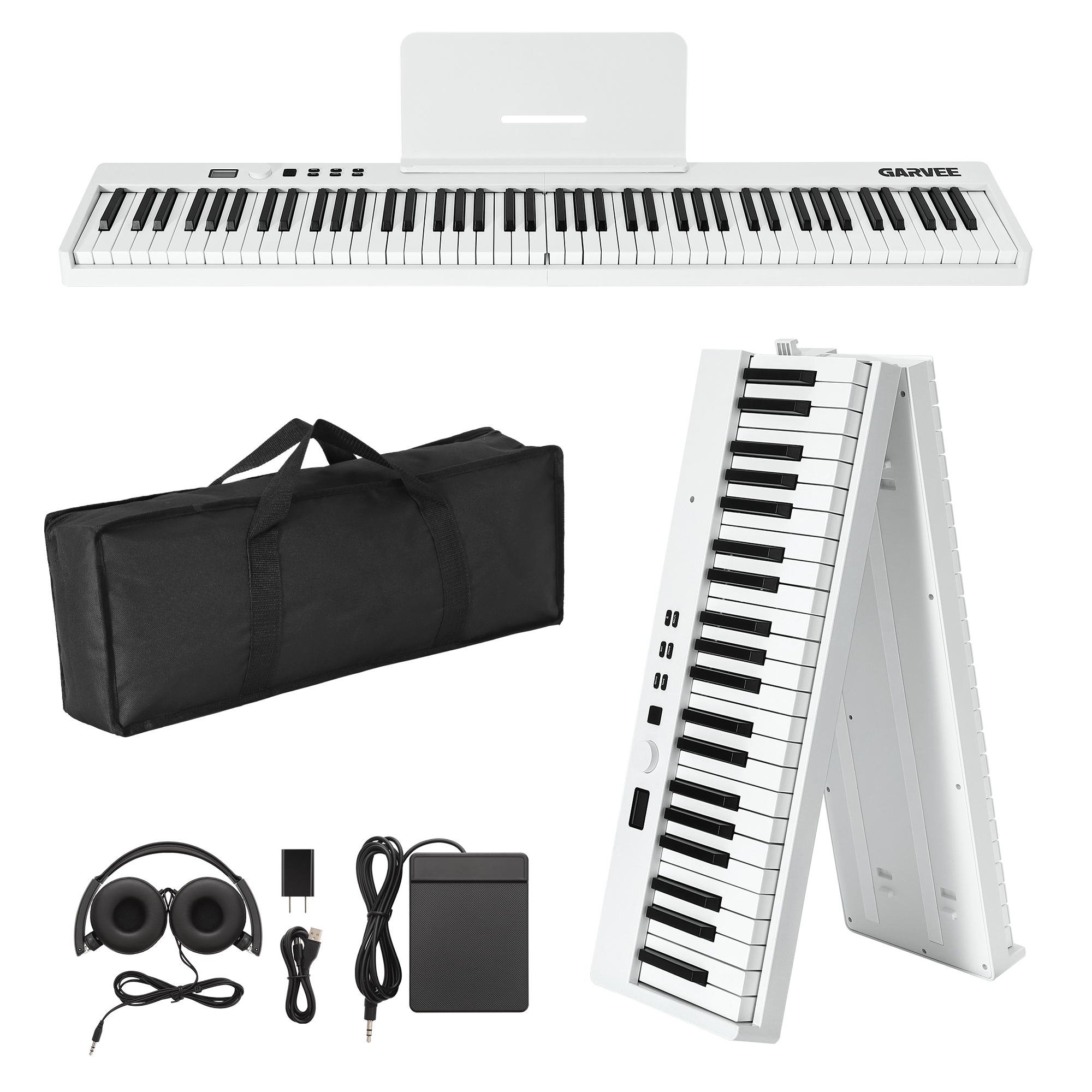 電子ピアノ 88鍵盤 キーボード ピアノタッチ 折りたたみ 持ち運び 充電