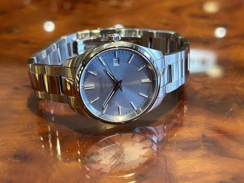 PRC ティソ 腕時計 TISSOT PR100 34mm アイスブルー文字盤 ステンレス