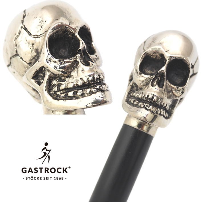 ガストロック 髑髏デザイン ストレートステッキ GA-53 ドイツ製 1本杖