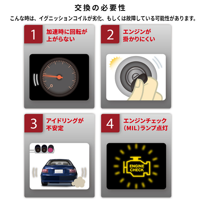 ジムニー JB23W イグニッションコイル 3本 NGK 正規品 点火 日本特殊