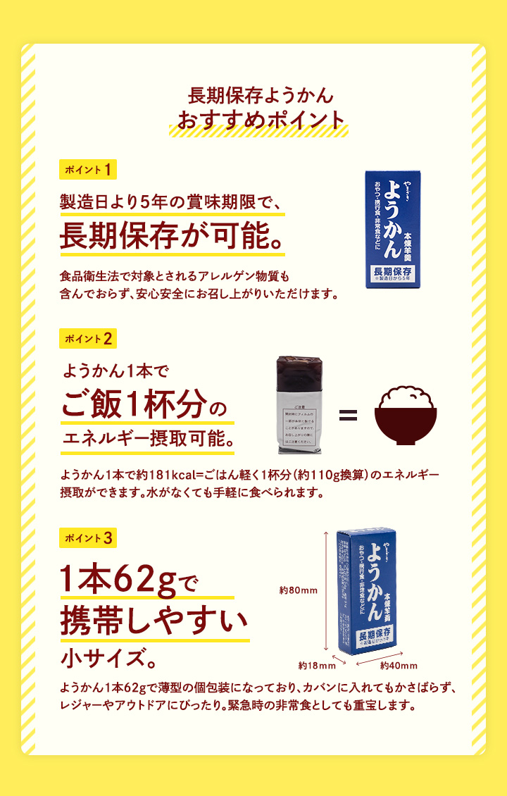 ヤマザキ 羊羹 和菓子 5本入り 非常食 保存食 防災グッズ ようかん