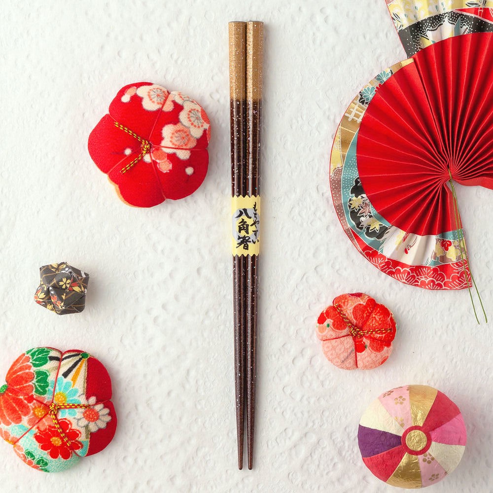 ☆夫婦箸 名入れ 【八角銀河】 桐箱入り 二膳セット 夫婦 両親