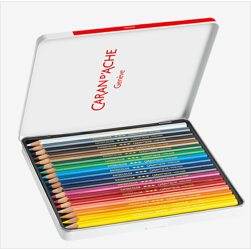 CARAN d'ACHE（カランダッシュ） 水溶性色鉛筆 スイスカラー 18色