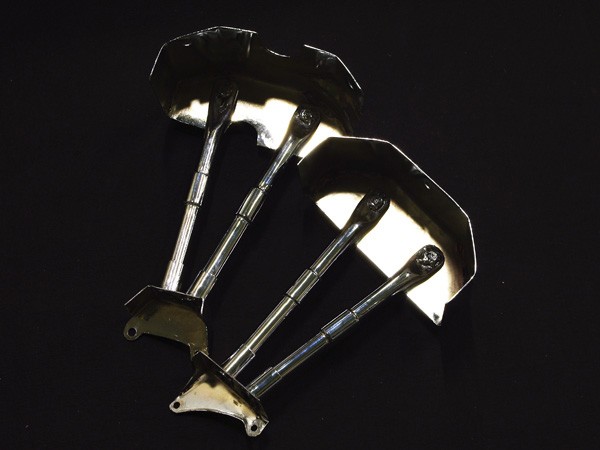 ハーレー風 プッシュロッドカバー メッキ ホンダ HONDA スティード400