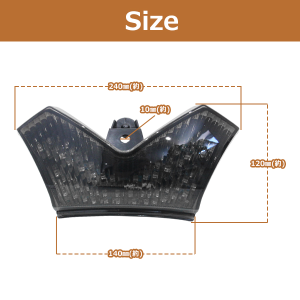 新品 ニンジャ ZZR1400 ZX-14R 06-13 LED テールランプ ウィンカー