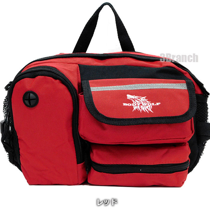 3way マルチポケット ボディバッグ ウエストバッグ ショルダーバッグ