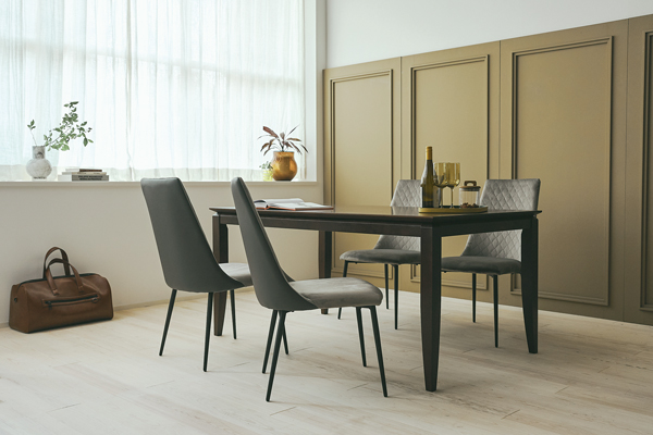 ダークブラウン ダイニングテーブル5点セット 幅150 食卓 机 つくえ