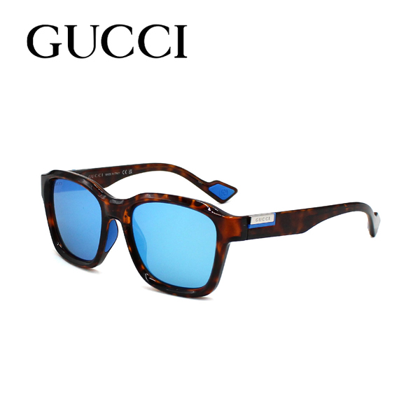 GUCCI（グッチ） サングラス ユニセックス ハバナ×ブルー(ミラーレンズ