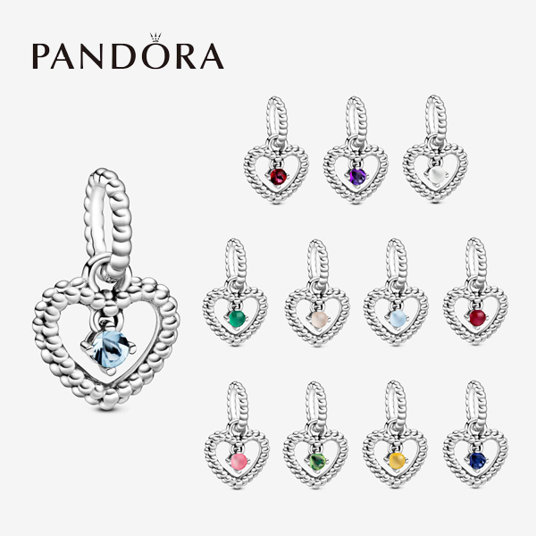 パンドラ チャーム ブレスレット レディース ブルー/レッド/パープル