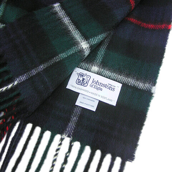 ジョンストンズ マフラー・ストール JOHNSTONS カシミヤ チェック 無地