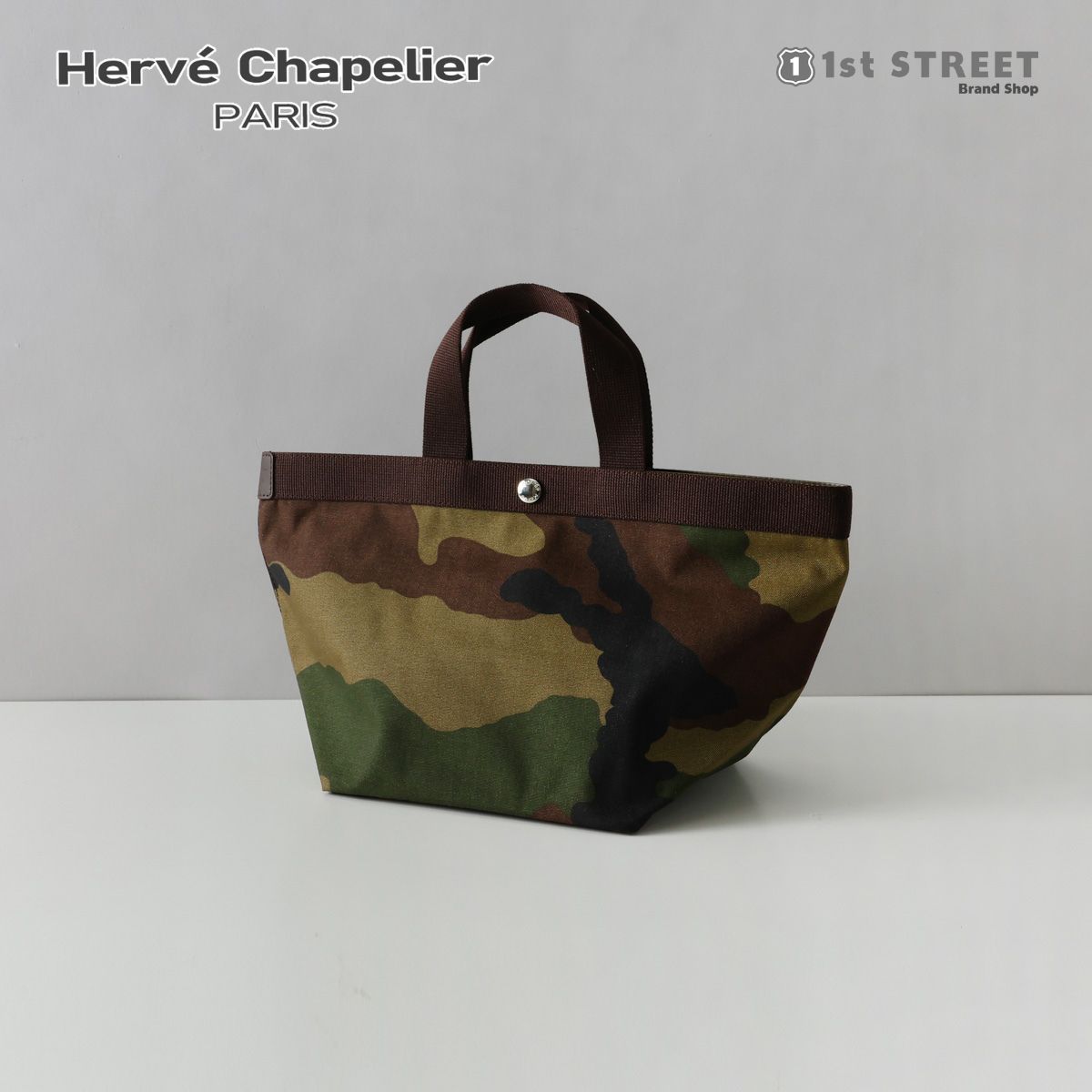 Herve Chapelier（エルベシャプリエ） 並行輸入 トートバッグ カーキ