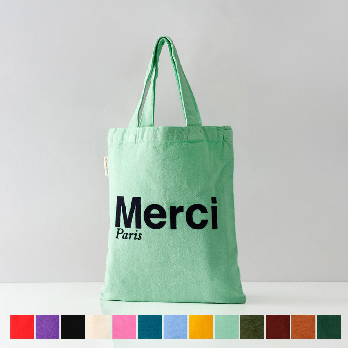 MERCI（メルシー） 並行輸入 トートバッグ ミニトート コットン ロゴ