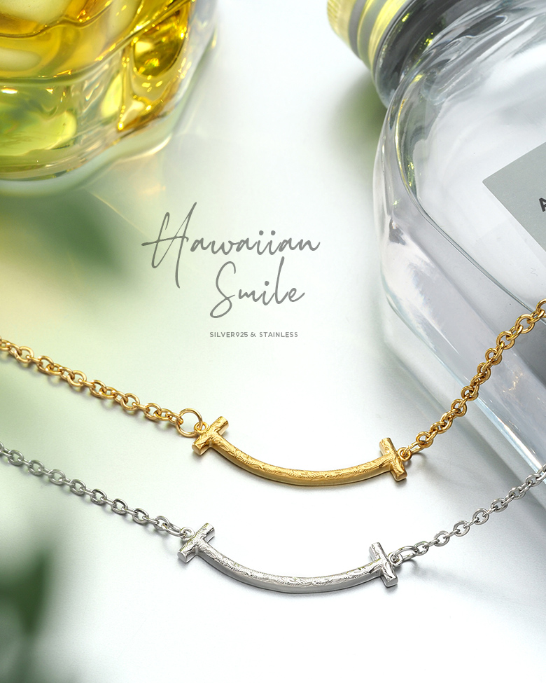 アンクレット シルバー925 ステンレス 金属アレルギー スマイル so0543