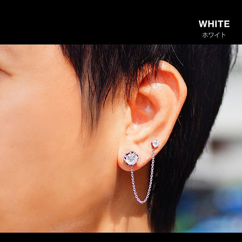 2つ穴用ステンレス製ダブルピアス spi0087 ステンレスアクセサリー