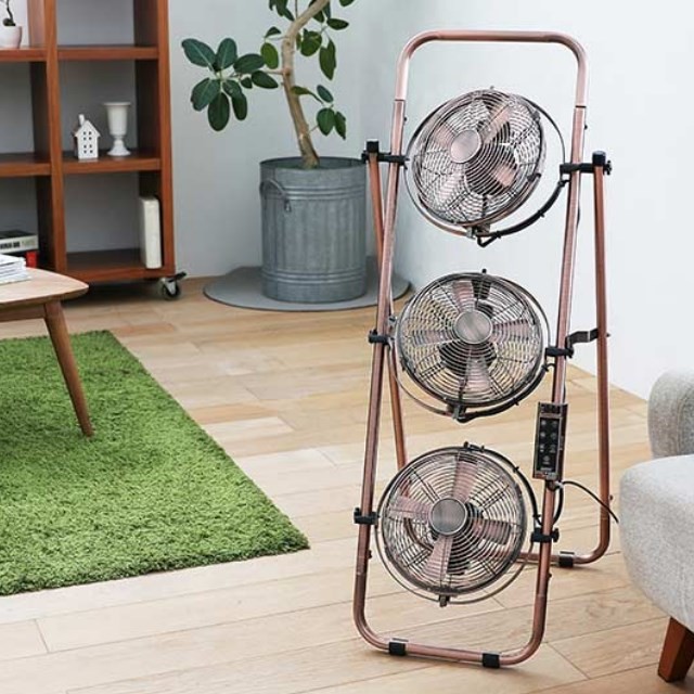 メタルトリプルファン8インチ PR-F034 縦型3連の扇風機