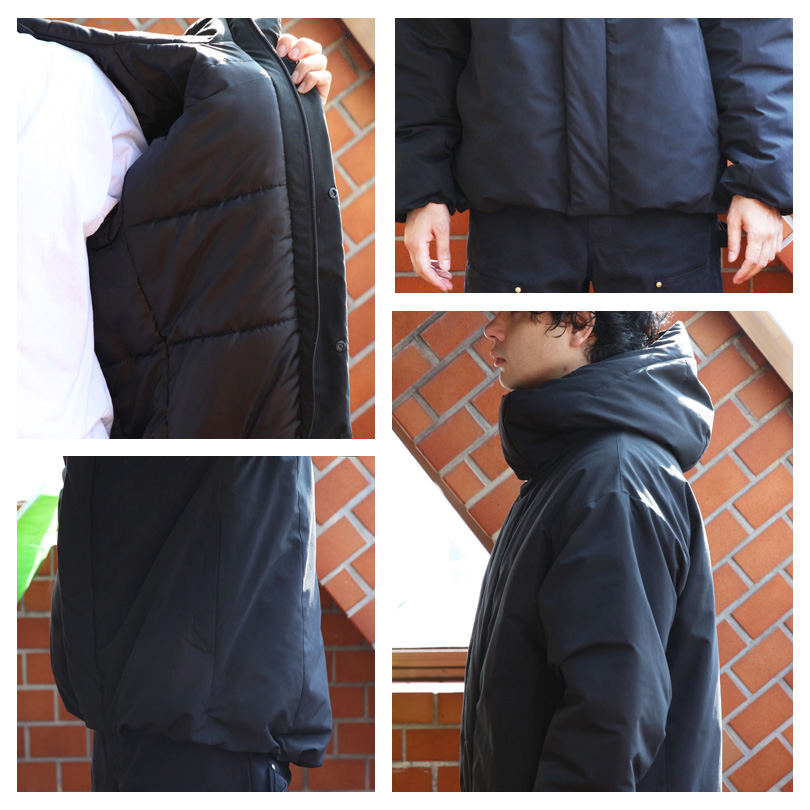 8 撥水加工 ポリピーチ 中綿 防風 ダウンジャケット ブルゾン : 8