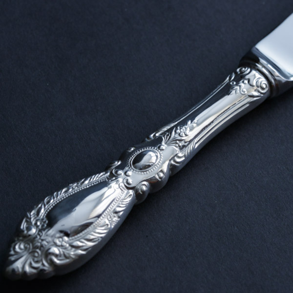 銀製 キングリチャード デザートナイフ ( 退職祝い 定年 セット ティー