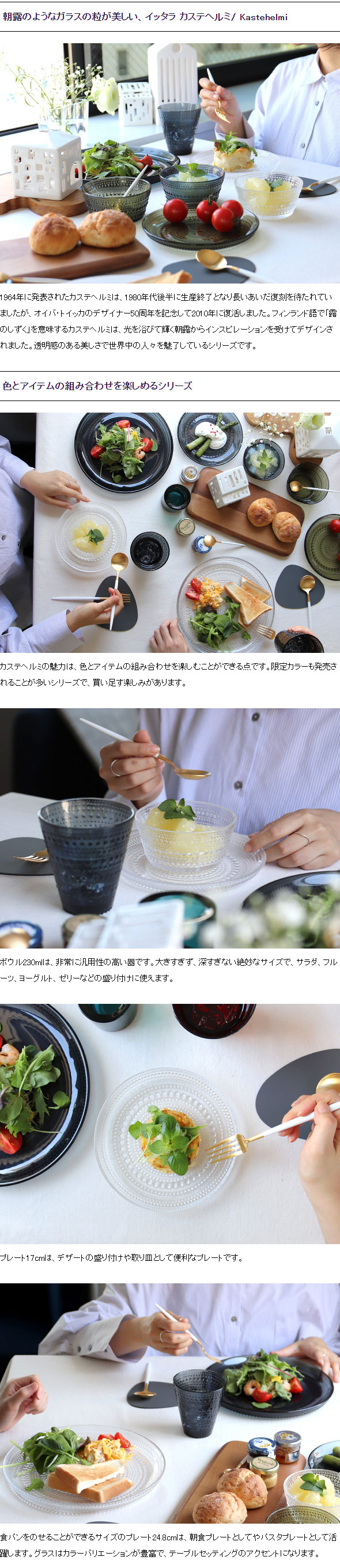 カステヘルミ イッタラ プレート 17cm ダークグレー iittala