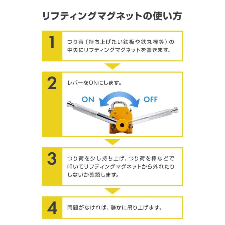 リフティングマグネット 600kg リフマグ 永久磁石 リフティング