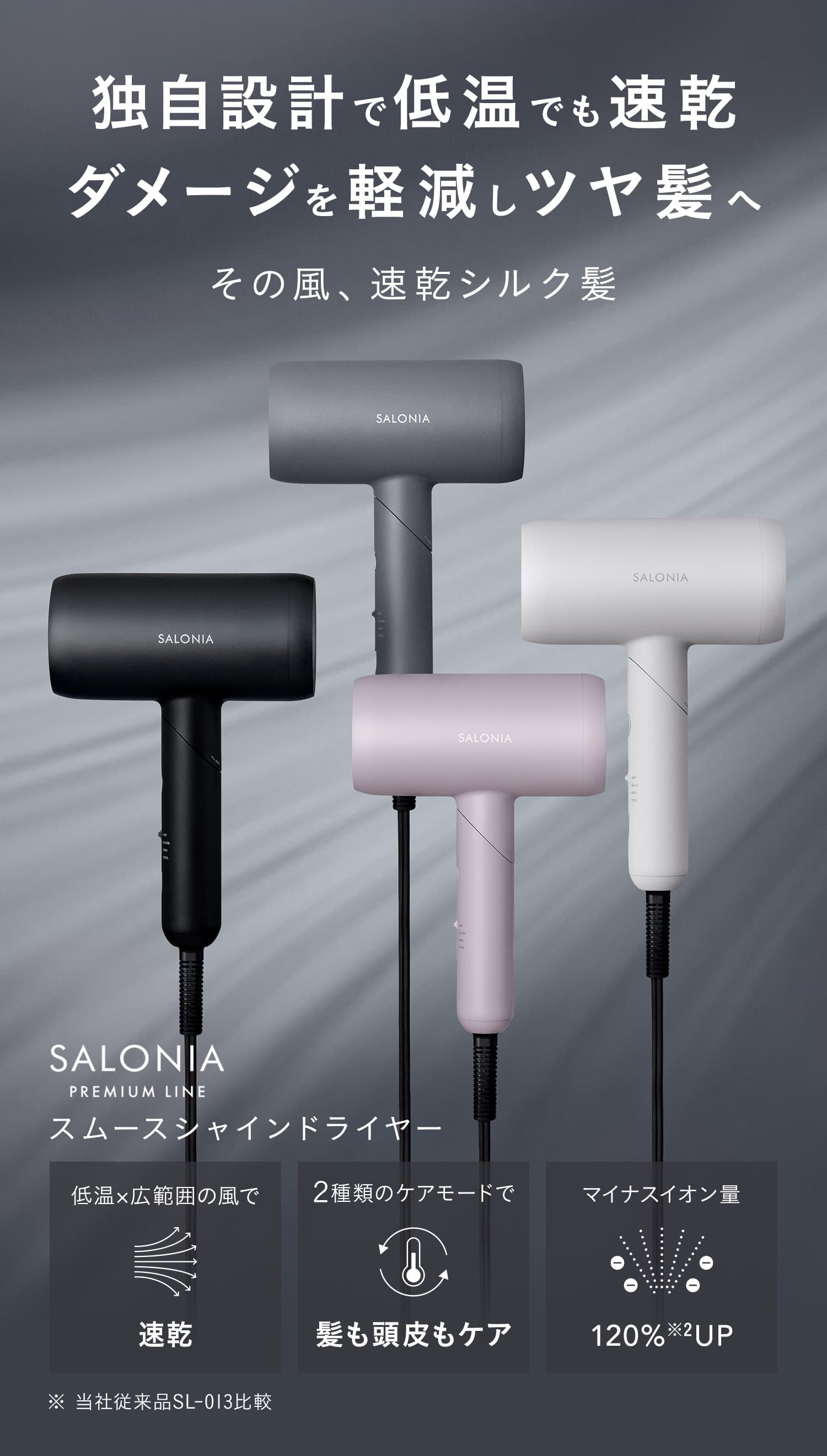 SALONIA（サロニア） ドライヤー スムースシャイン ドライヤー 速乾