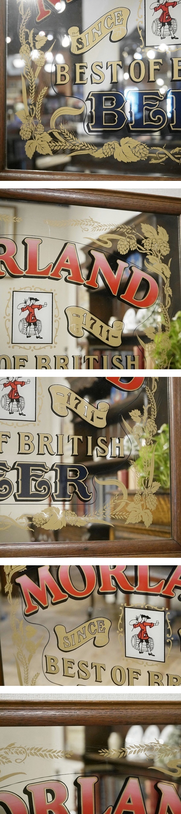 英国アンティーク家具 | パブミラー - Q'S ANTIQUES