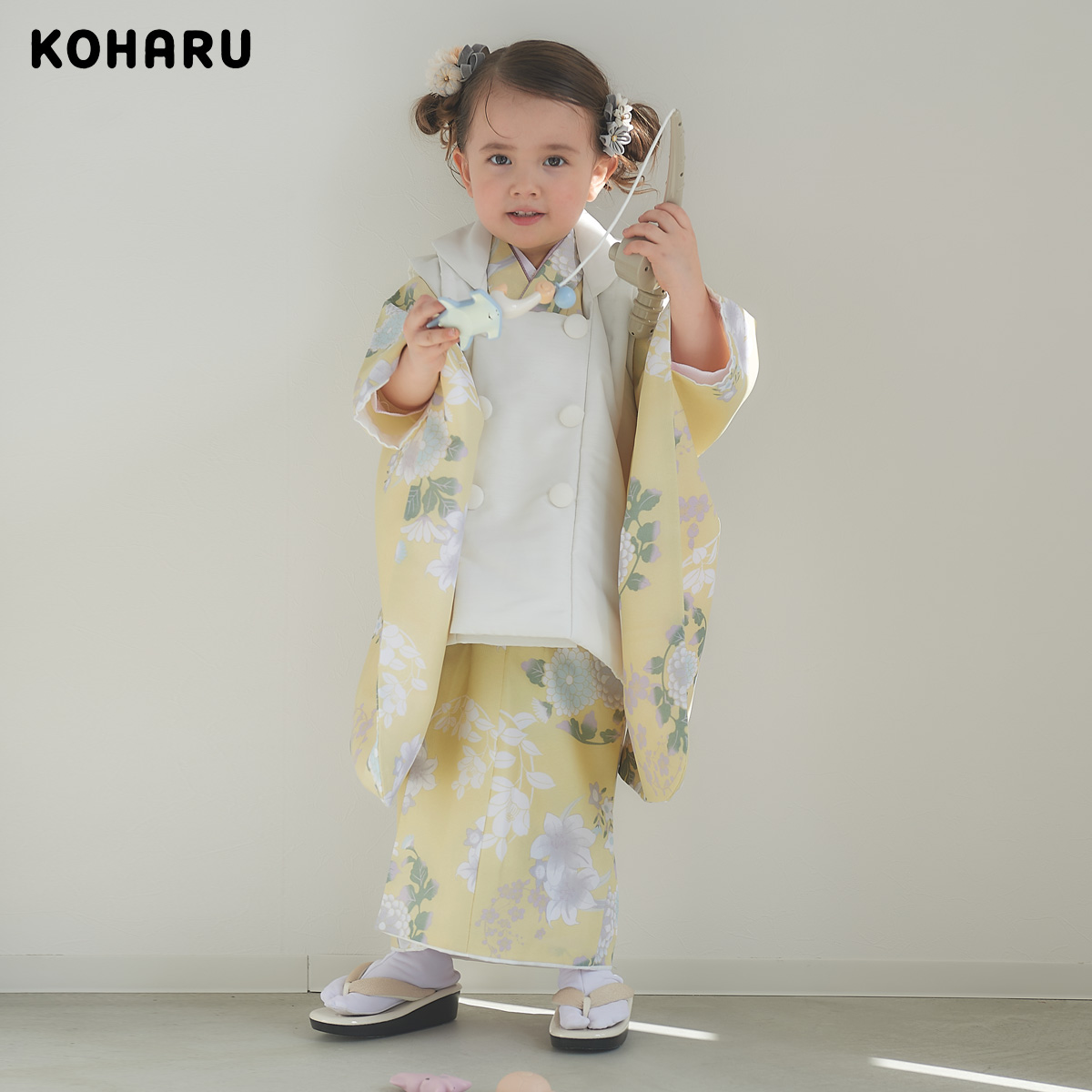 七五三 着物レンタル 3歳 753 コハク ブランド着物 女の子 フルセット