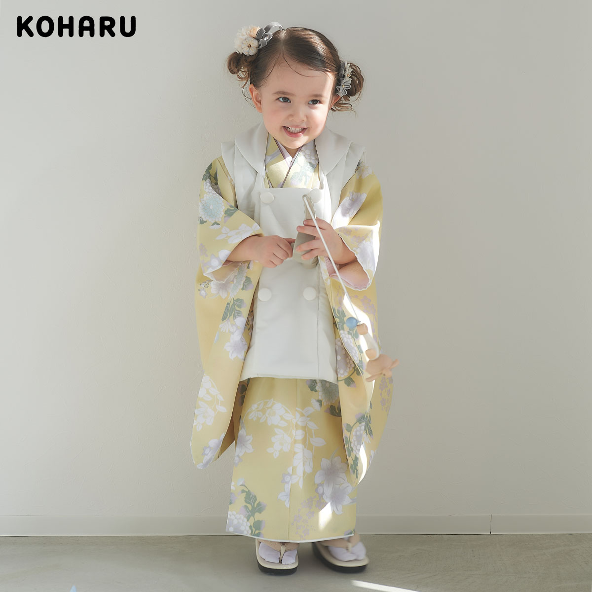 七五三 着物レンタル 3歳 753 コハク ブランド着物 女の子 フルセット