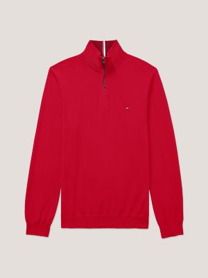 Solid Zip Mockneck Sweatshirt | Tommy Hilfiger USA