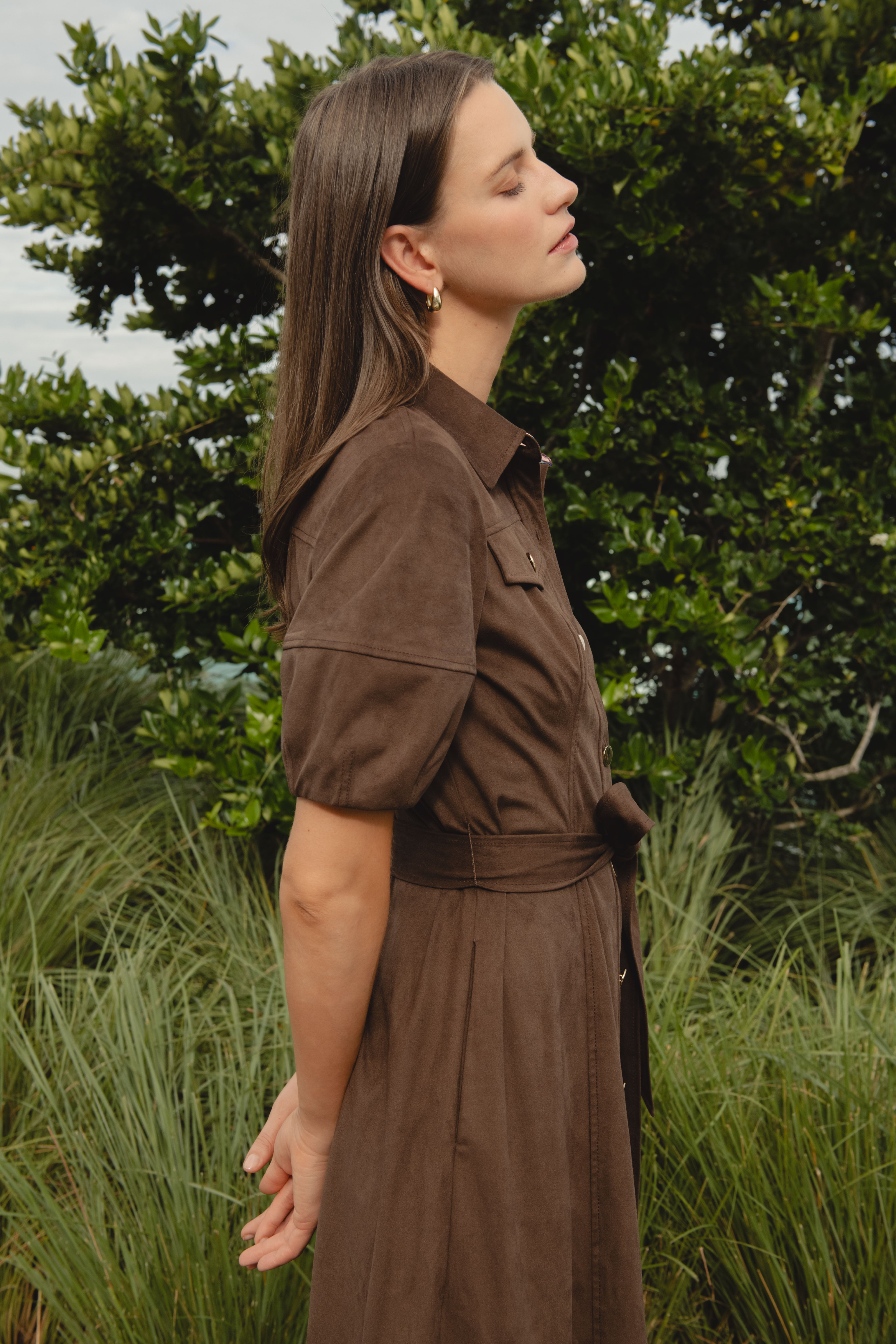 Mara Espresso Shirt Dress – Shoshanna