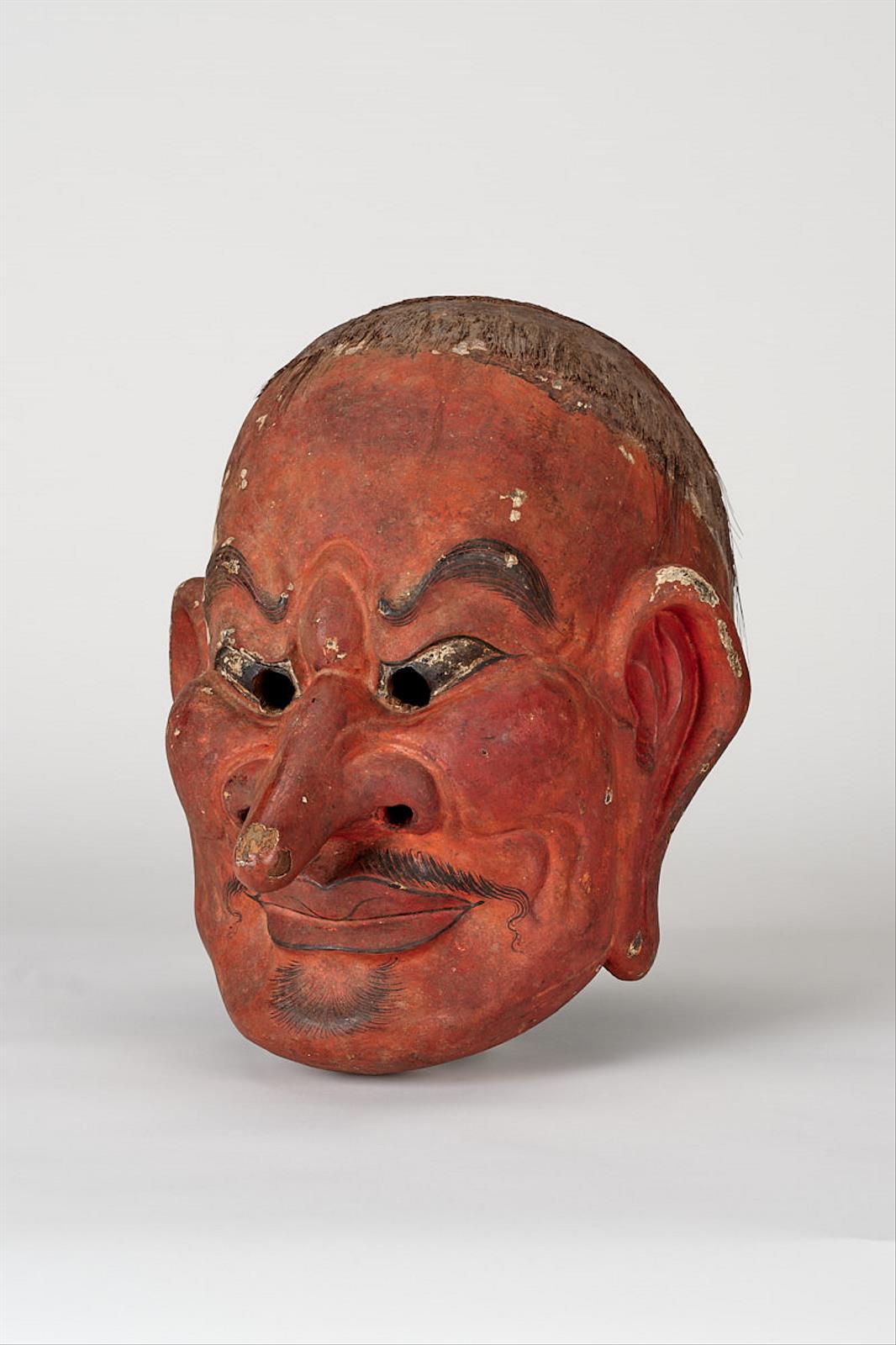 伎楽面 木彫 第21号 - 正倉院