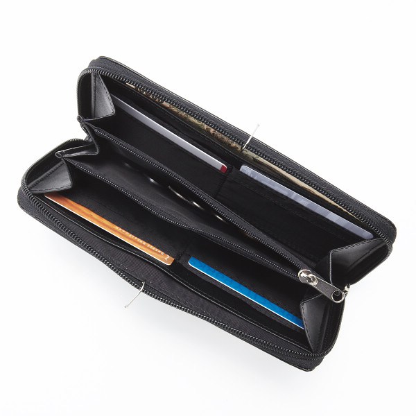 カンサイセレクション ラウンドファスナー長財布ブラック | シャディ